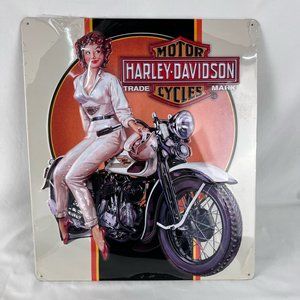 Motor Cycles sexy lady metal tin sign reproduction Harley Davidson Dreaming Babe